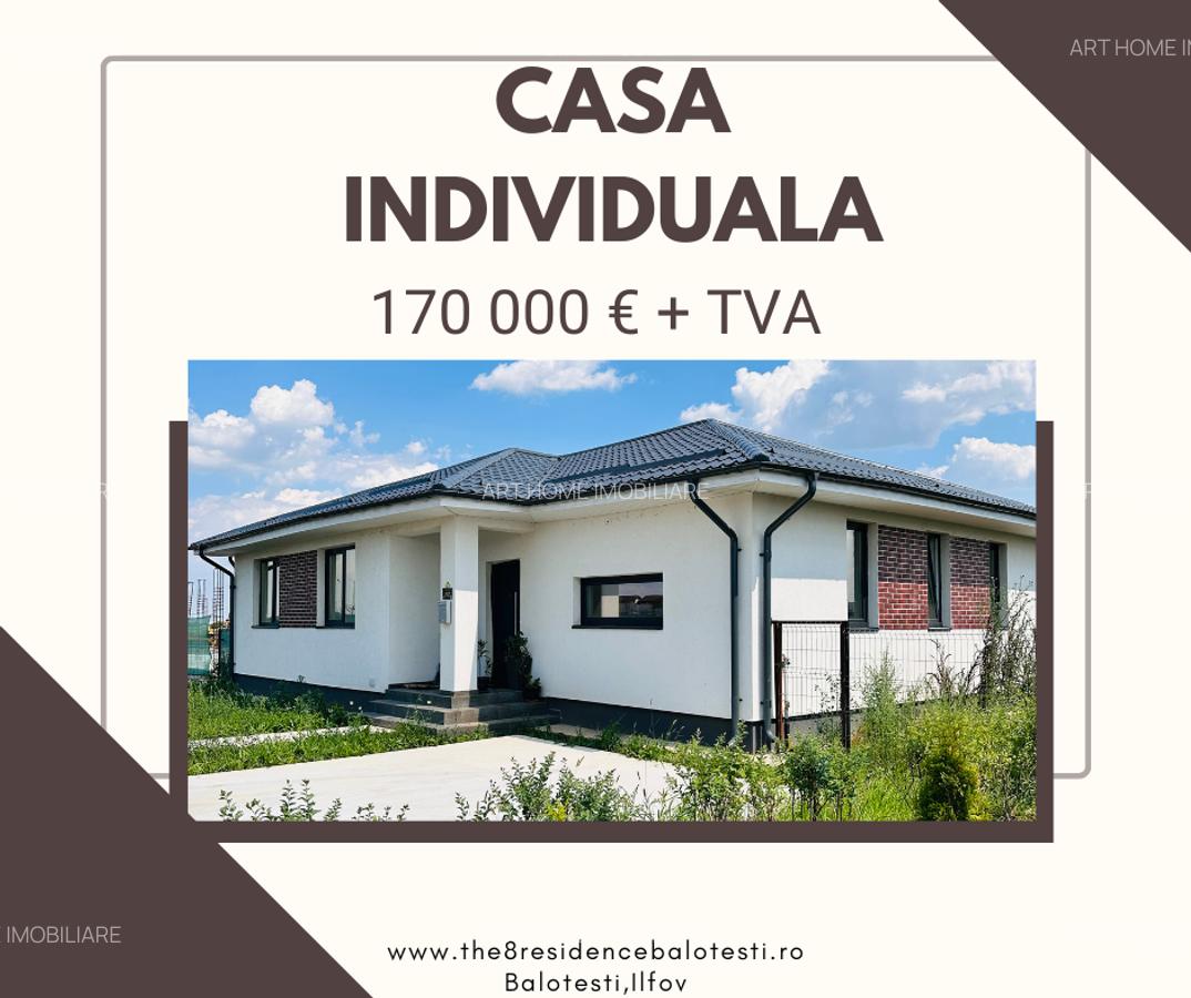 Casa INDIVIDUALA FINALIZATA, 8 Residence Balotesti, curte 510, casa 115 mpu - 19