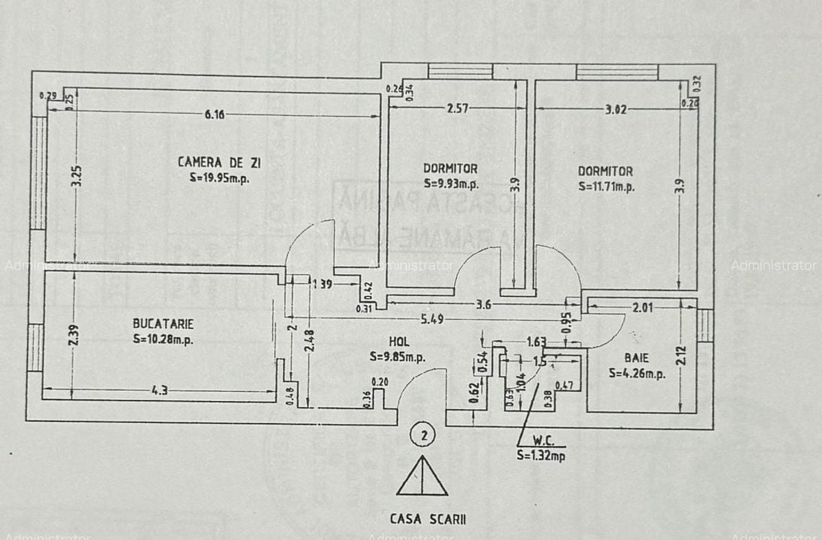 Trei camere decomandate, zona Inel 2. - 8