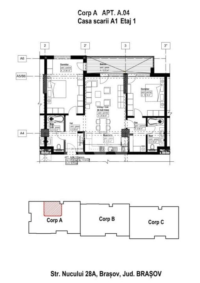 Apartament cu 3 camere decomandat în Noua - 8