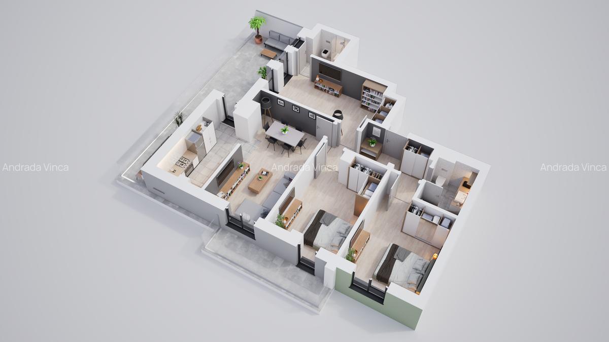 Apartament 4 camere, ansamblu exclusivist, parc, boxe și parcari disponibile - 4