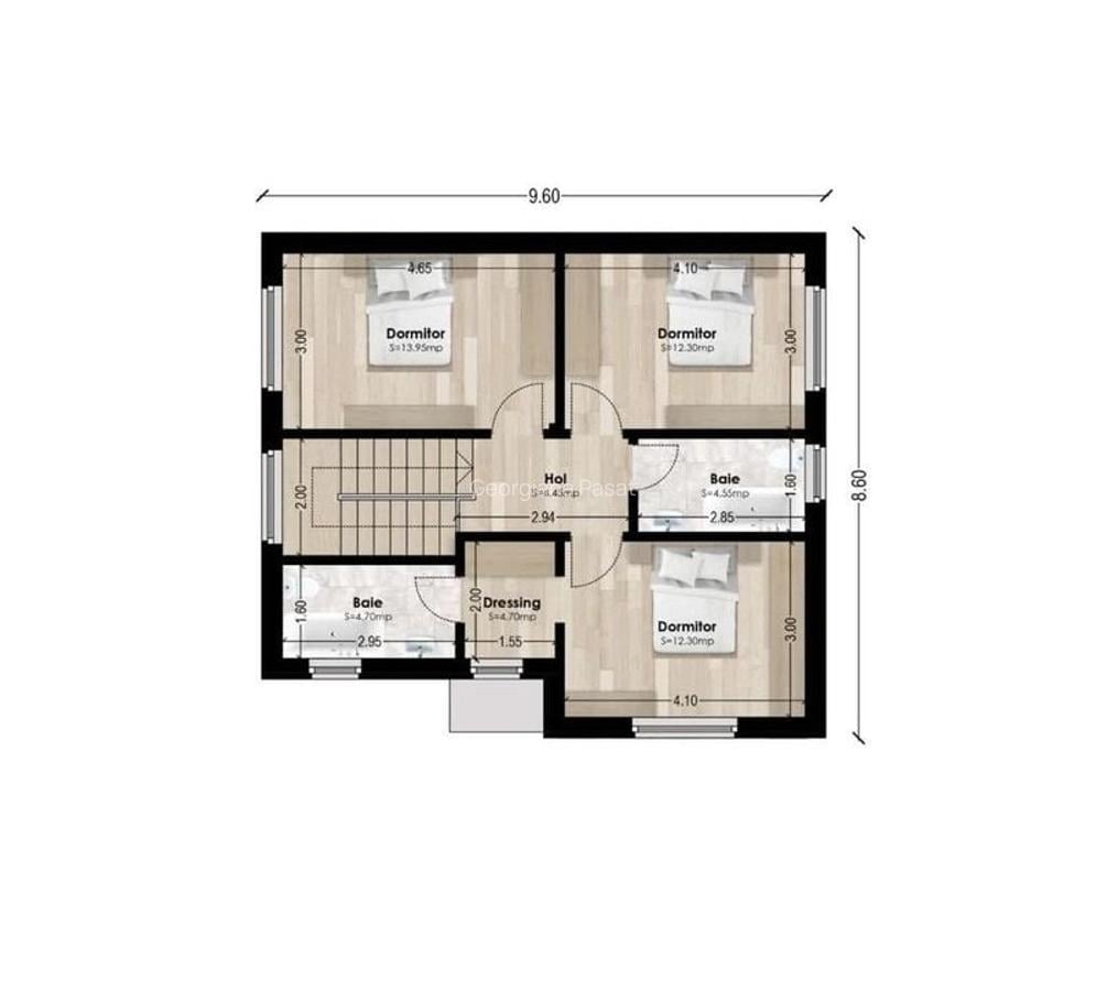 Vila individuala 5 camere - teren 350mp Com Berceni - 7