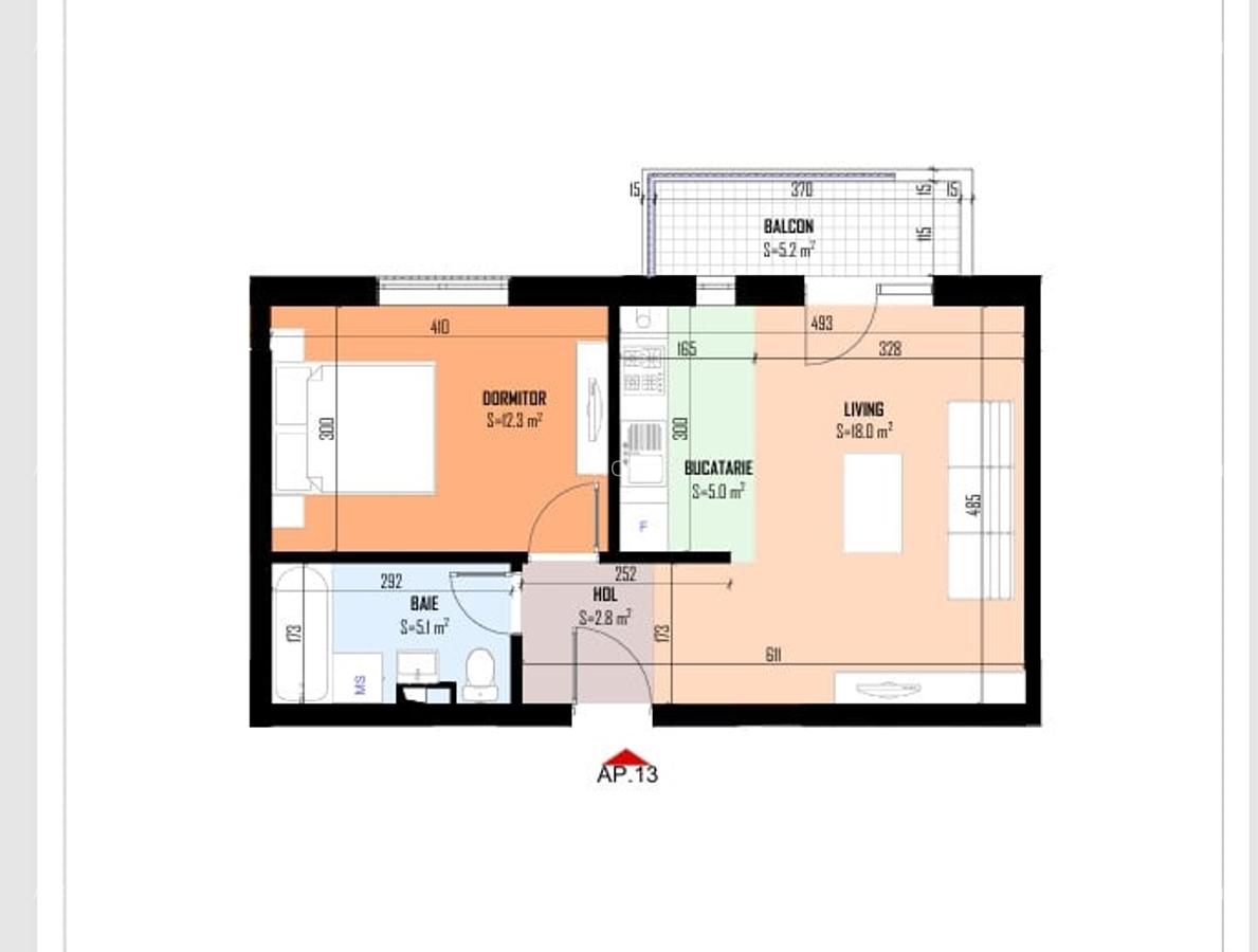 Vanzare/Apartament Nou 2 camere/Incalzire in pardoseala - 2