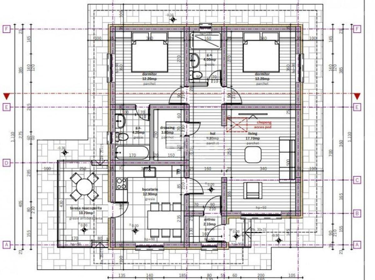 Casa individuala Lunca Cetatuii , 3 camere , 2 bai , dresing - 4