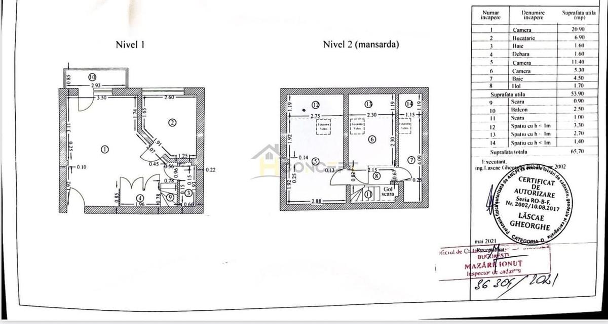 Ap modern 3 camere mansarda mobilat/utilat centrala proprie - 14