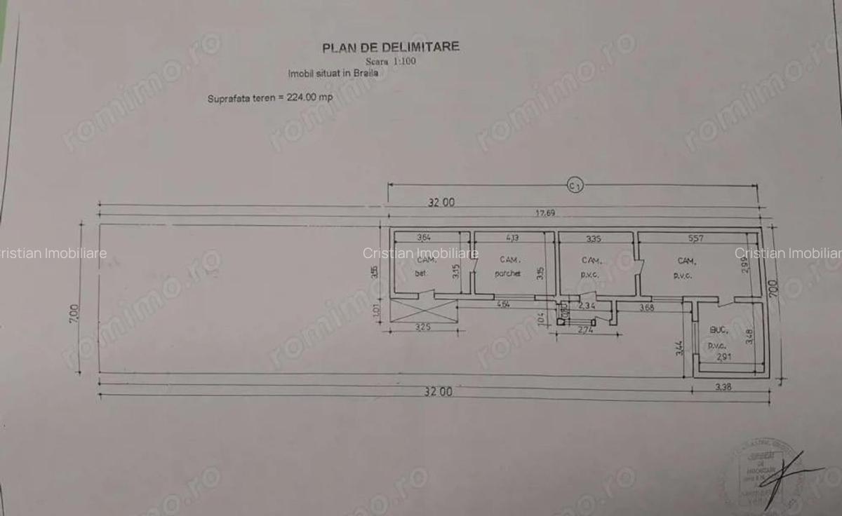 Teren 224 mp deschidere 7 m, 143 euro mp Radu Negru- Buzaului -spital Judetean - 4