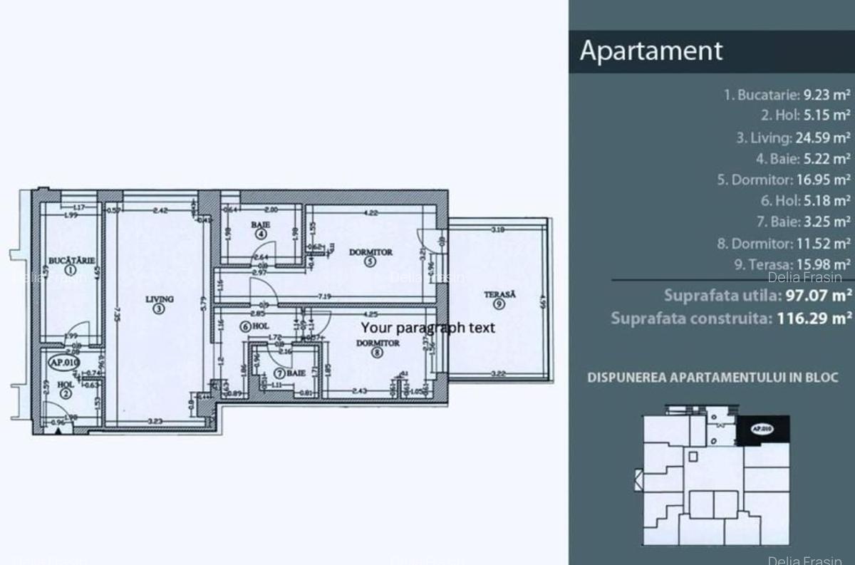 3 camere PARTER cu TERASA, mobilat si utilat, View LIBER! - 29