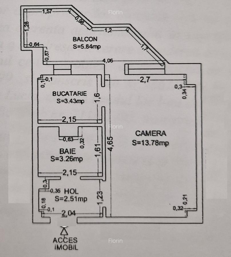 Tomis I - Spitalul Judetean - garsoniera decomandata - 1