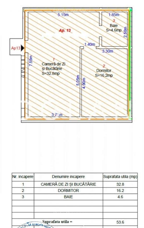 Apartament 2 camere, et. 3,  finisat la cheie, Șelimbar - 2 Apartament 2 camere, et. 3,  finisat la cheie, Șelimbar - 2