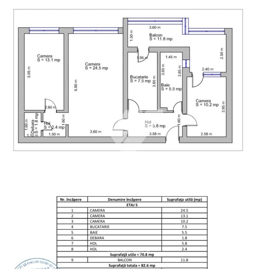 Apartament 3 camere 83 mp de vanzare Bvd. Mihai Viteazu Sibiu - 12