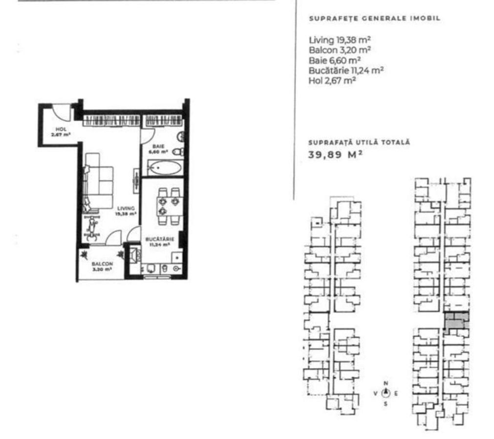 Apartament 1 camera pe Soporului la etajul 2, 40 mp - 1