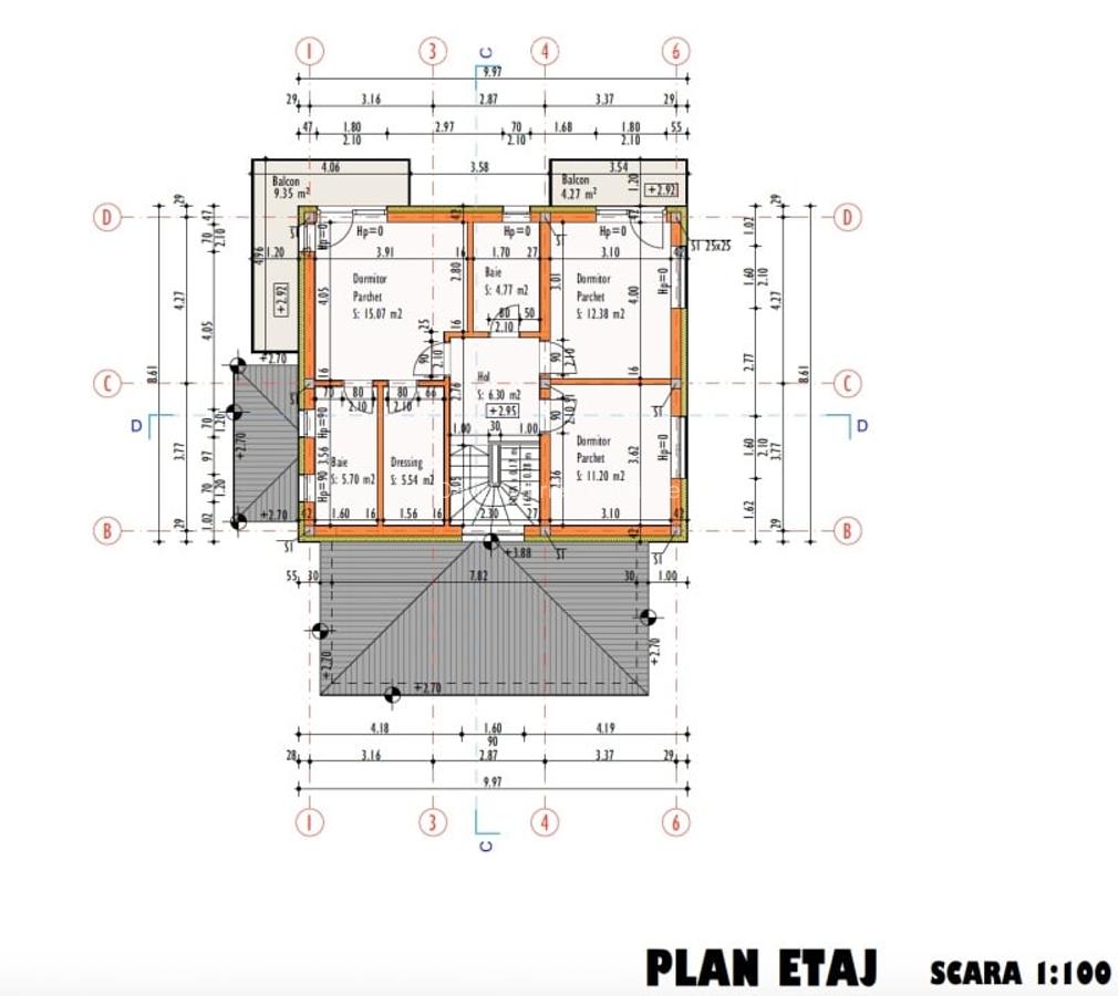 Casa individuala in constructie - Chinteni, zona Profi - 3