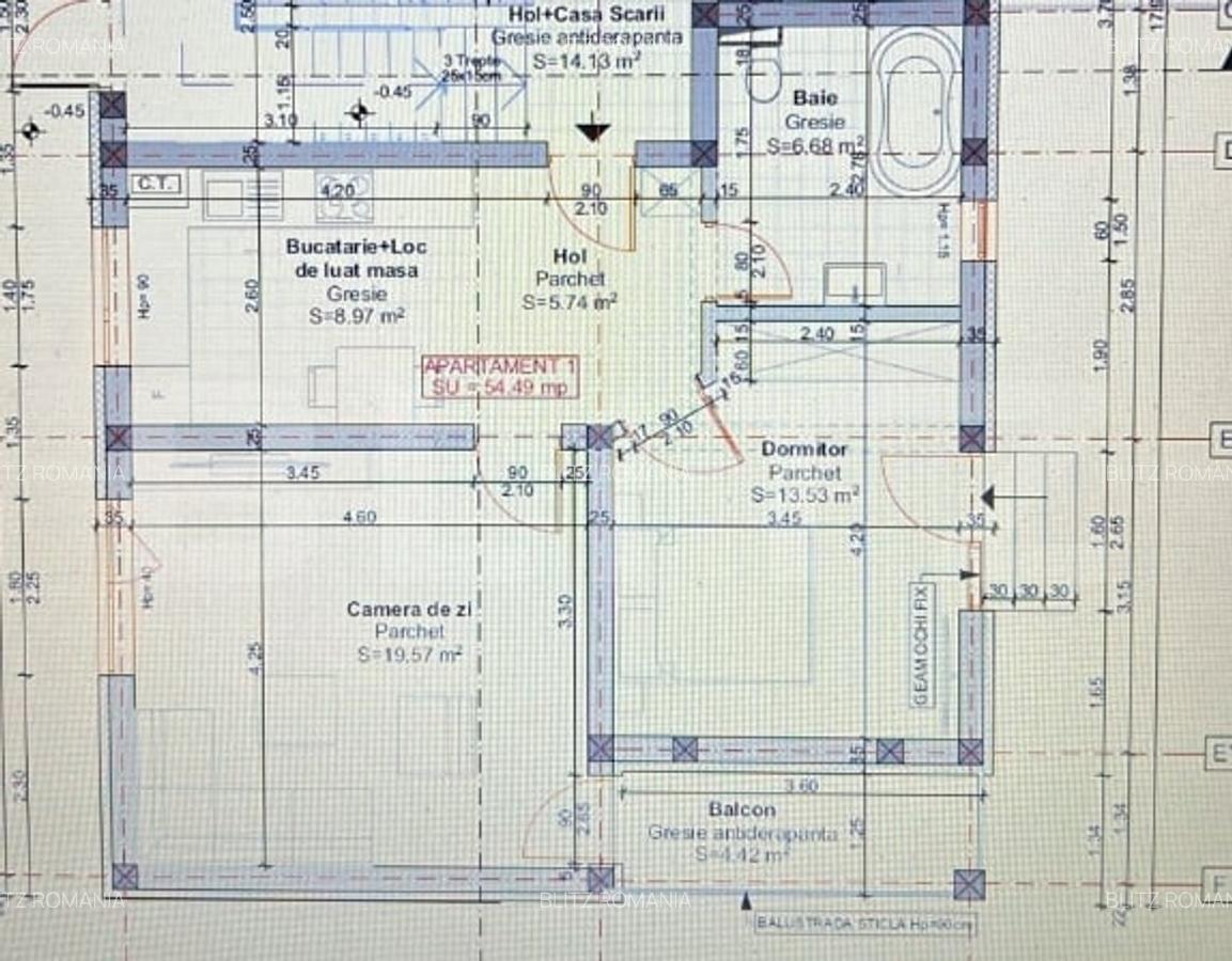 Apartament de 2 camere, 54 mp, cu 45 mp curte, Braytim - 1