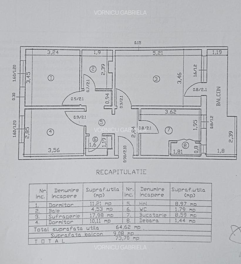 Apartament cu 3 camere decomandat, zona Galata - 1