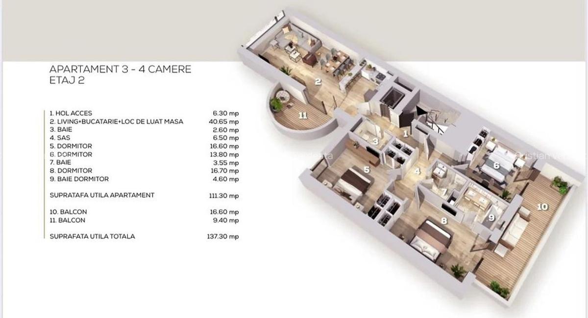 IMOBIL BOUTIQUE | 4 CAMERE || PARCARE INCLUSA || MOBILAT | AVIATORILOR - 28