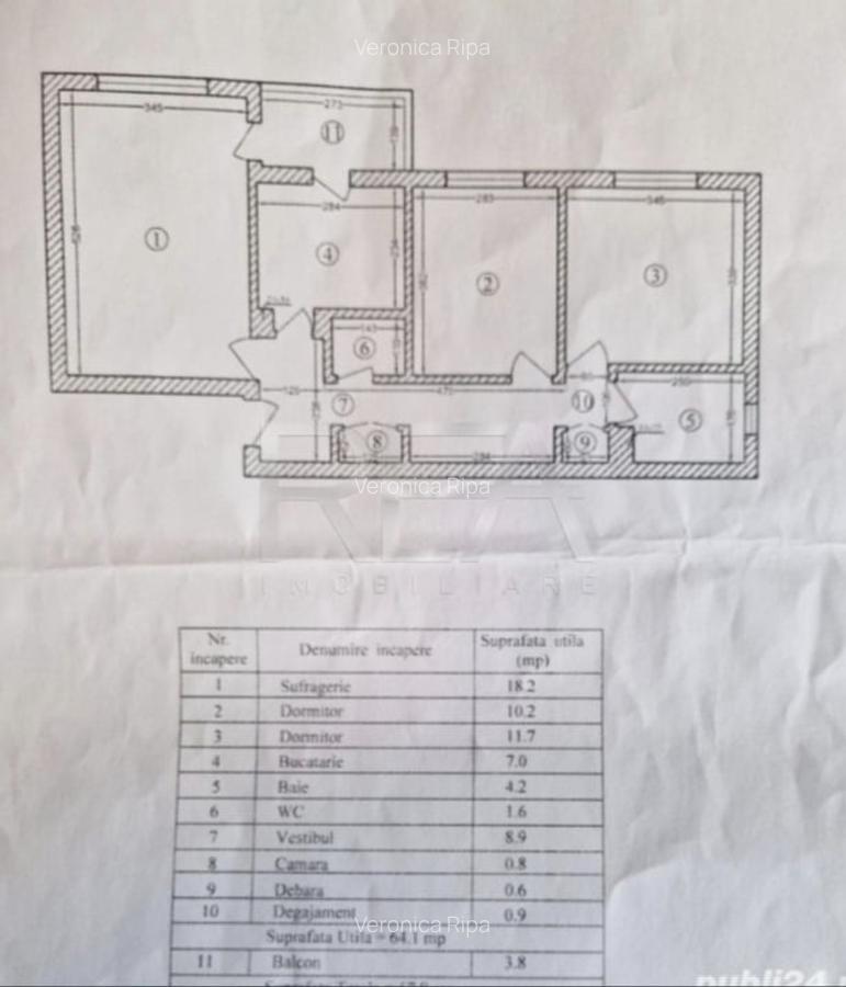 Apartament 3 camere, decomandat, 68mp/Gorjului - 3