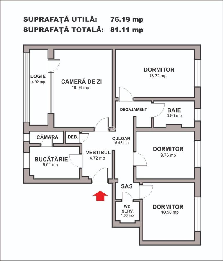 Vanzare 4 camere decomandat et 1/4 - Titan metrou - 10