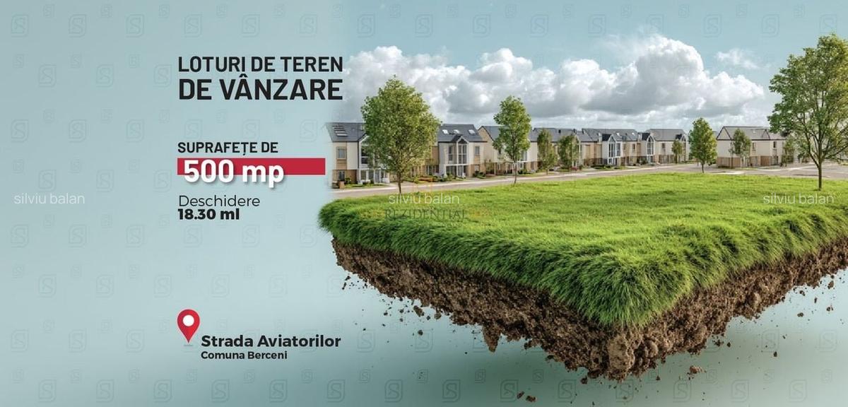 Teren 500 mp, Comuna Berceni, deschidere 18.30 ml - 1