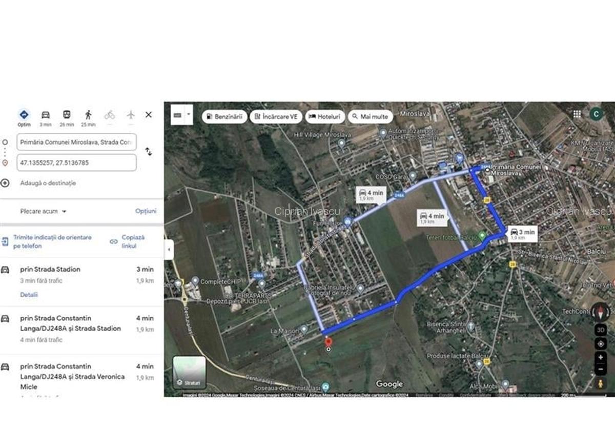 Teren intravilan 560 mp pentru casa  Miroslava Iasi - 3