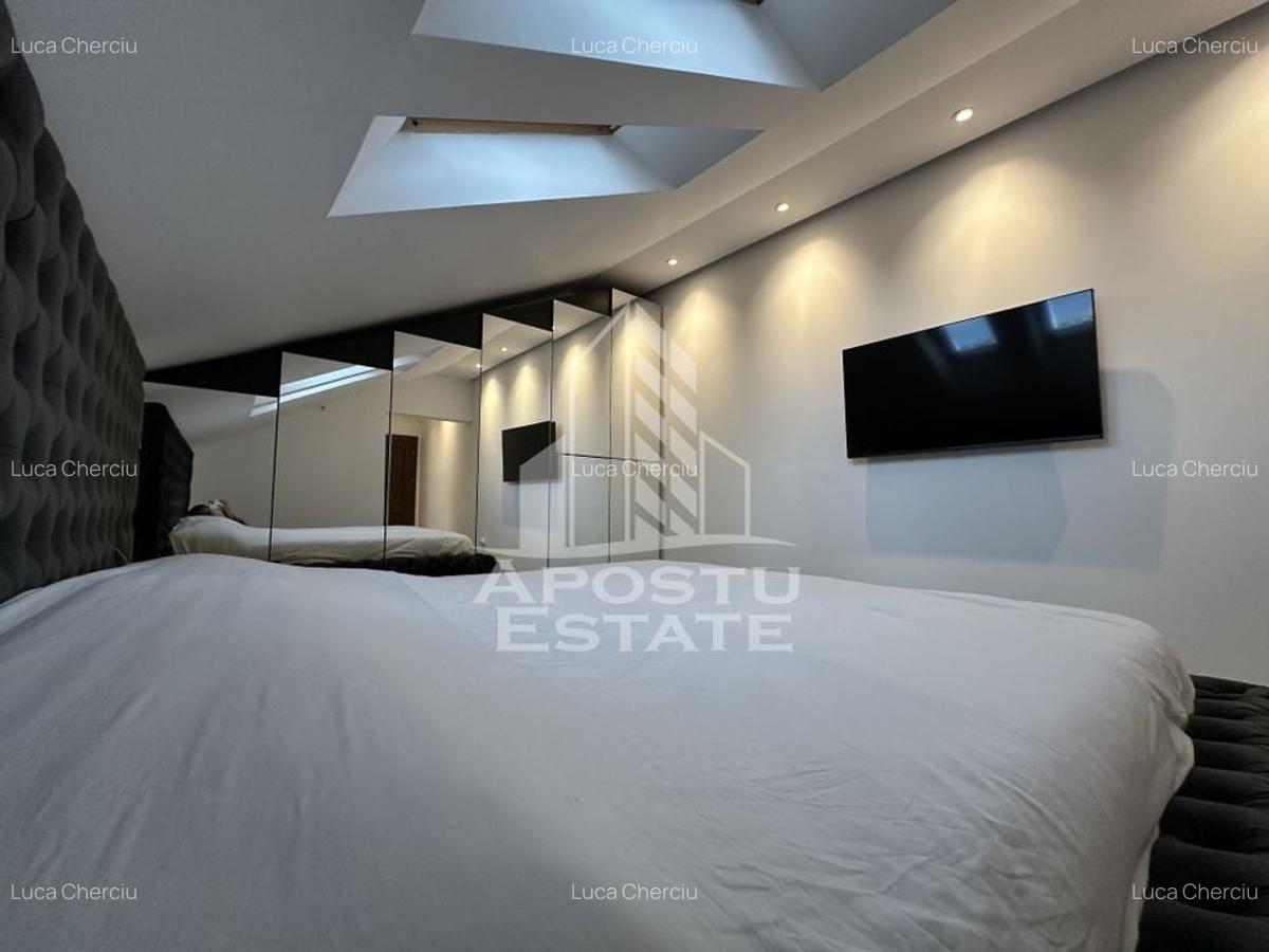 Penthouse mobilat de lux pe 2 nivele cu 3 camere si 2 bai in Giroc. - 14