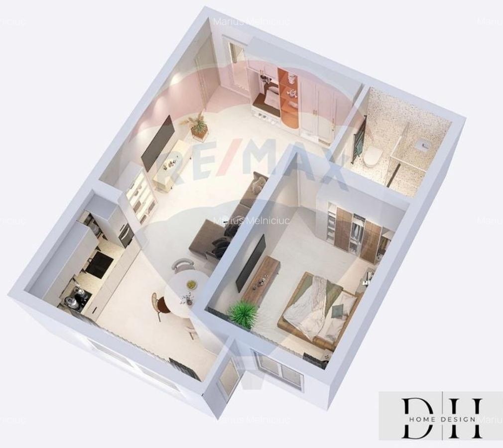 Apartament nou  2 camere/ Oncea, Bloc Finalizat cu CF - 1