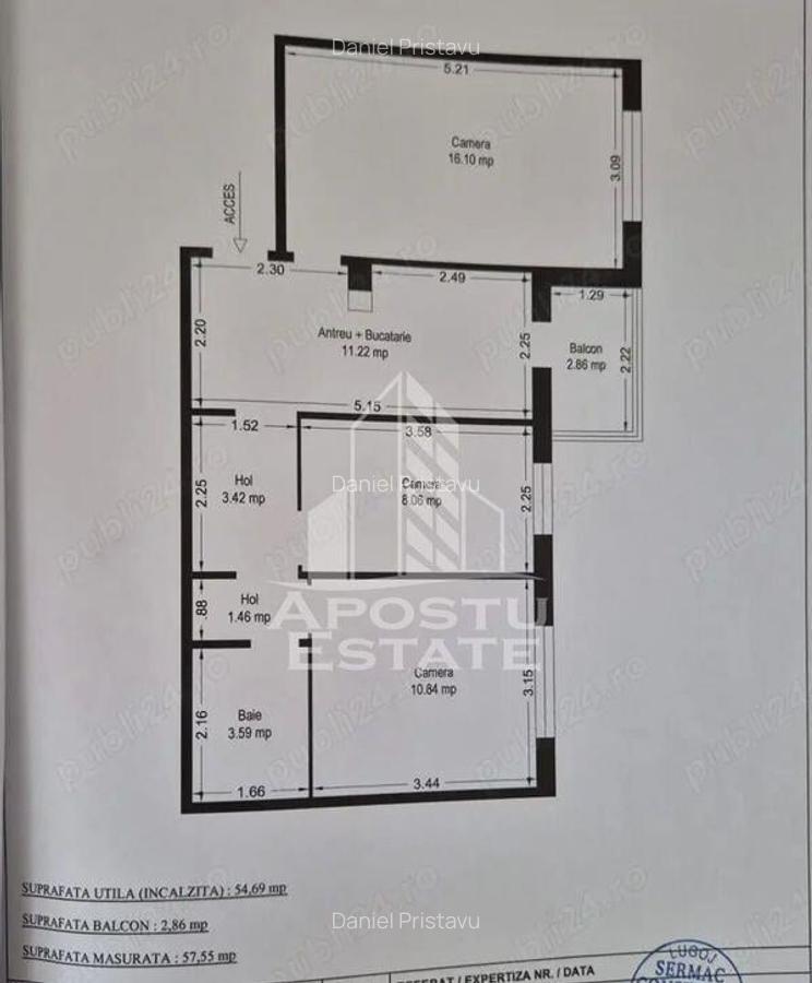 Apartament cu 3 camere, decomandat, zona Calea Aradului - 3
