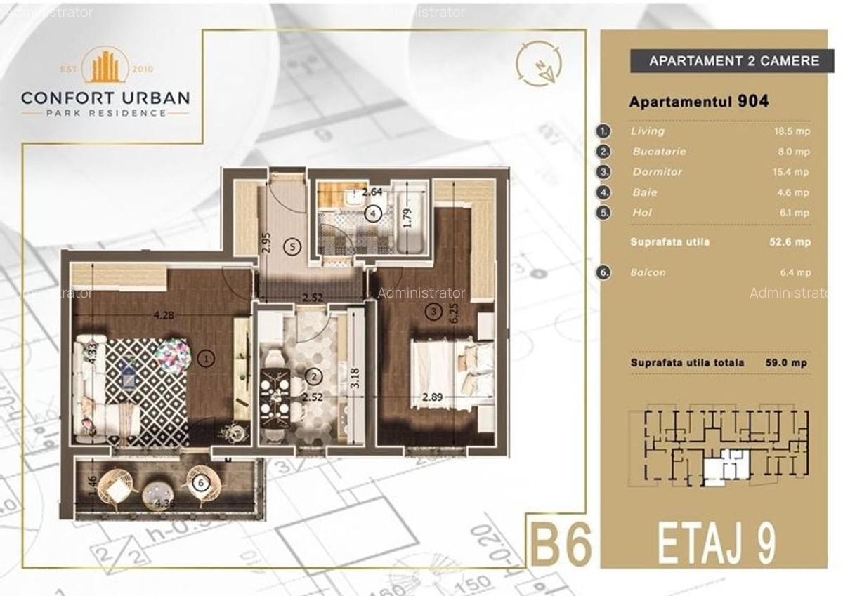 Apartament in zona Targ Pucheni - 2 camere, finisaje moderne, Comision 0 - 5