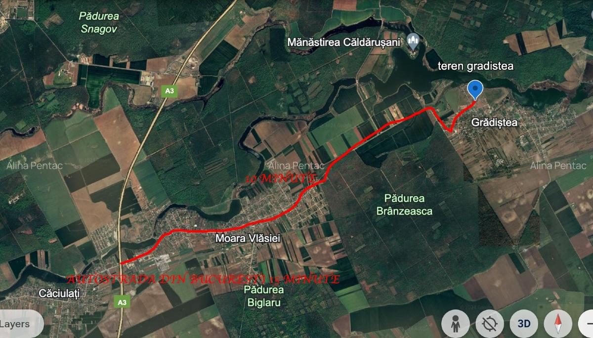 TEREN DE CASA INTRAVILAN, Gradistea,IF, la 20 de minute de Bucuresti 37000 E - 5