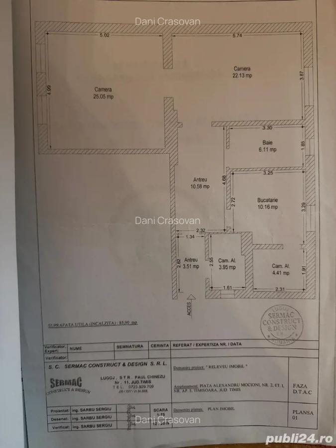 Inchiriez apartament cu 3 camere renovat - 3