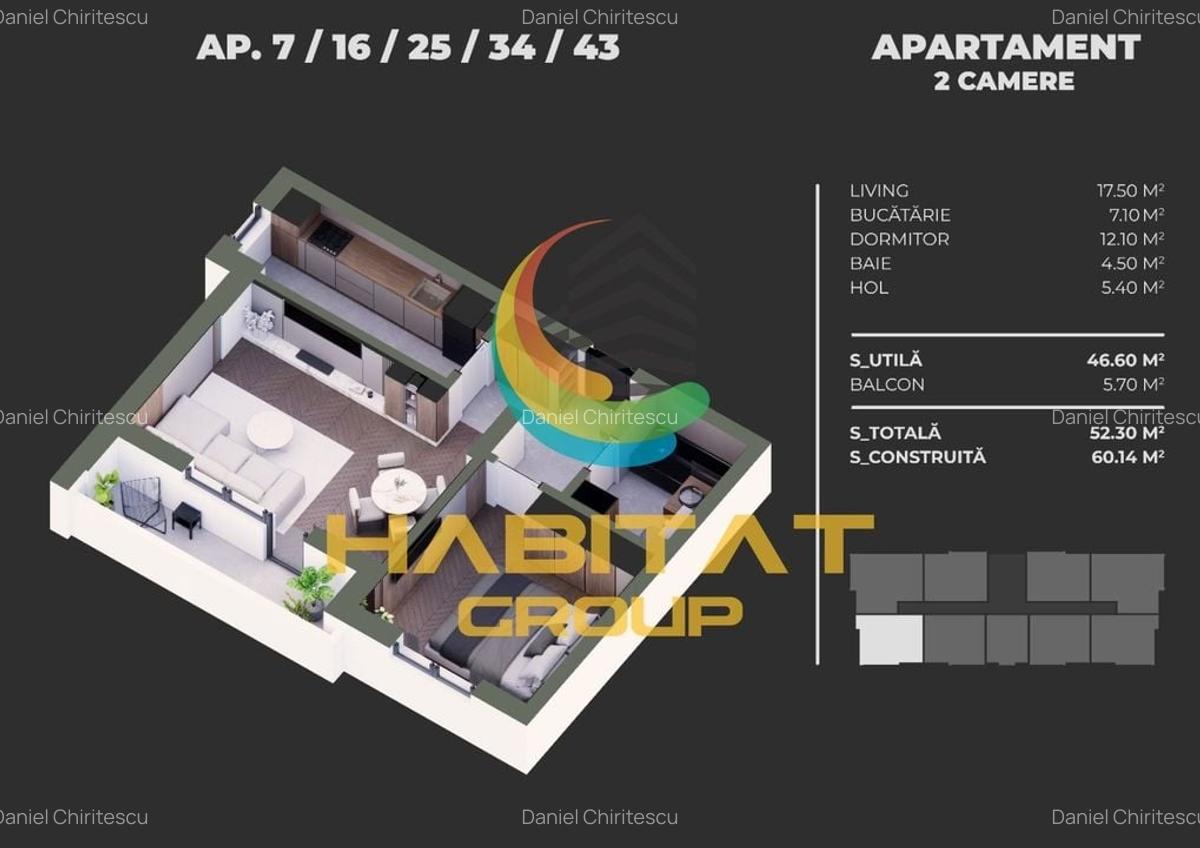 Apartament 2 Camere Sector 4 Grand Arena 52.30Mp - 2