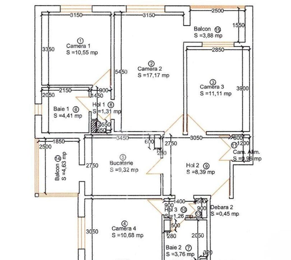 Apartament cu 4 camere, 2 bai, centrala proprie, zona Cir... - 13