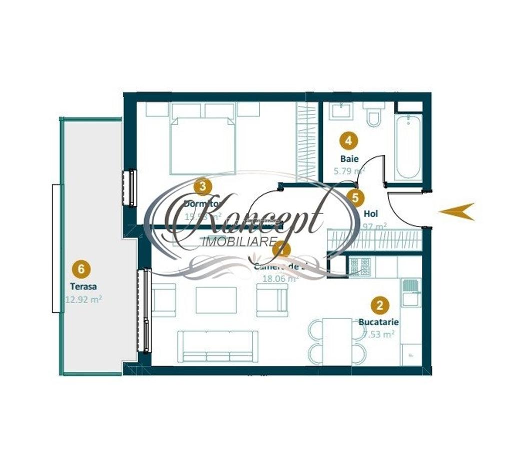 Apartament ultrafinisat in bloc nou - 14