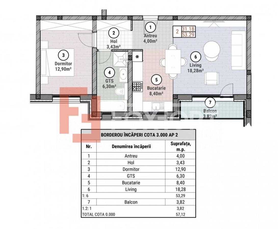 COMISION 0% Apartament cu 2 camere de 53 mp - Mosnita - Oportunitate - 10