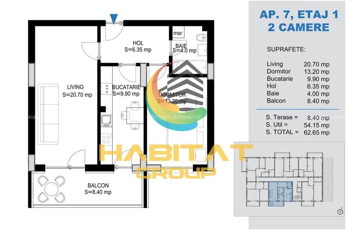 Vand apartament cu 2 camere decomandat in zona noua din Pallady - 5