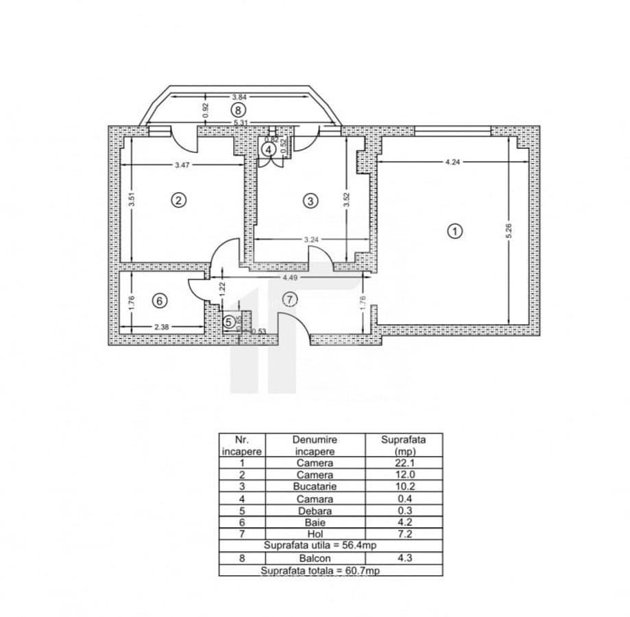 2 camere - Strada Matei Basarab, Cal. Calarasilor - Sector 3, Bucuresti - 13