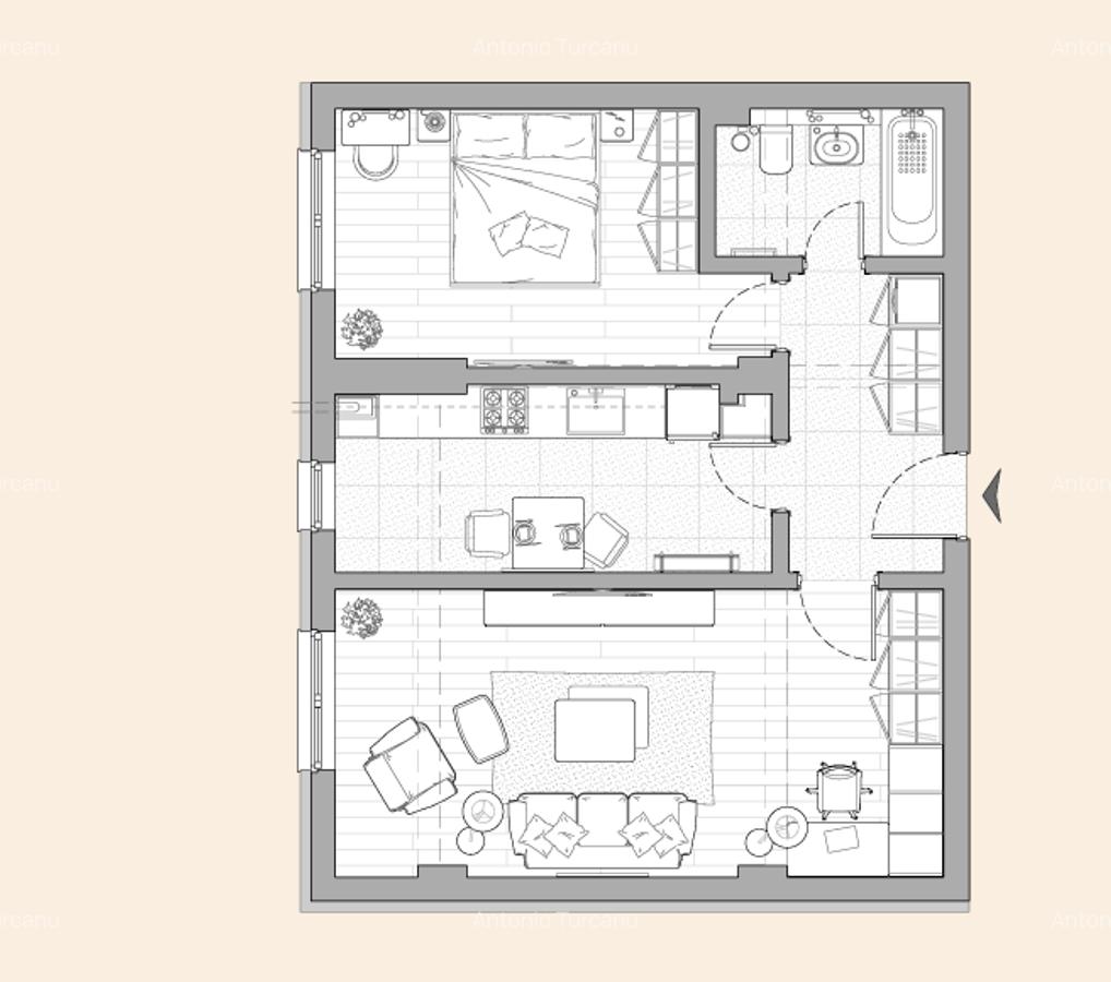 Centru, Palas Campus - BLOC NOU - Apartament 2 camere decomandat - 3