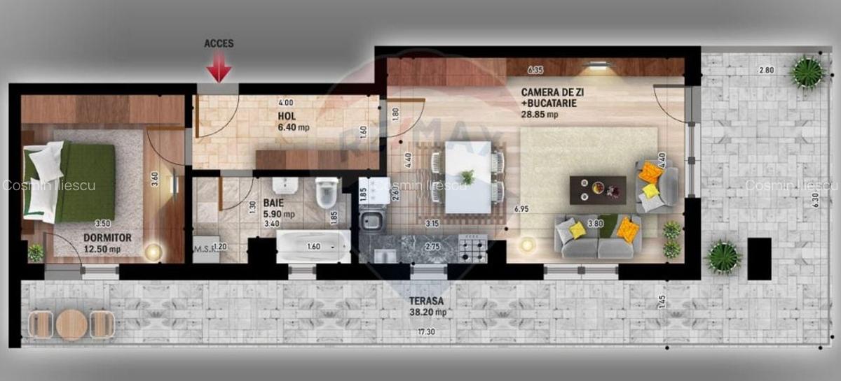 Vanzare apartament 2 camere Titan - 1