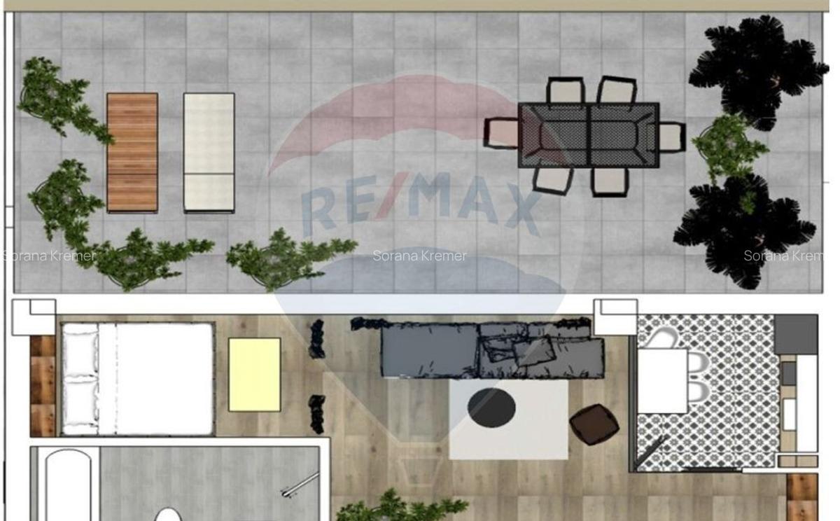 Apartament 2 camere tip studio cu terasa generoasa 50 m... - 18