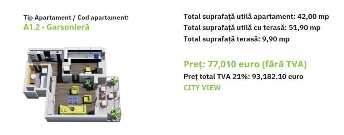 C/1556 De vanzare apartament cu 1 camera in Tudor-Green Residence - 5