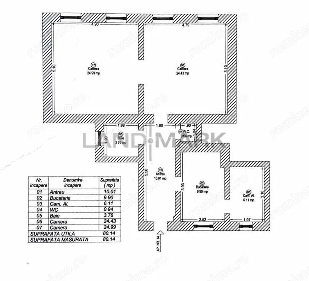 APARTAMENT SPATIOS 2 CAMERE IN CLADIRE ISTORICA TELEGRAFULUI - 19