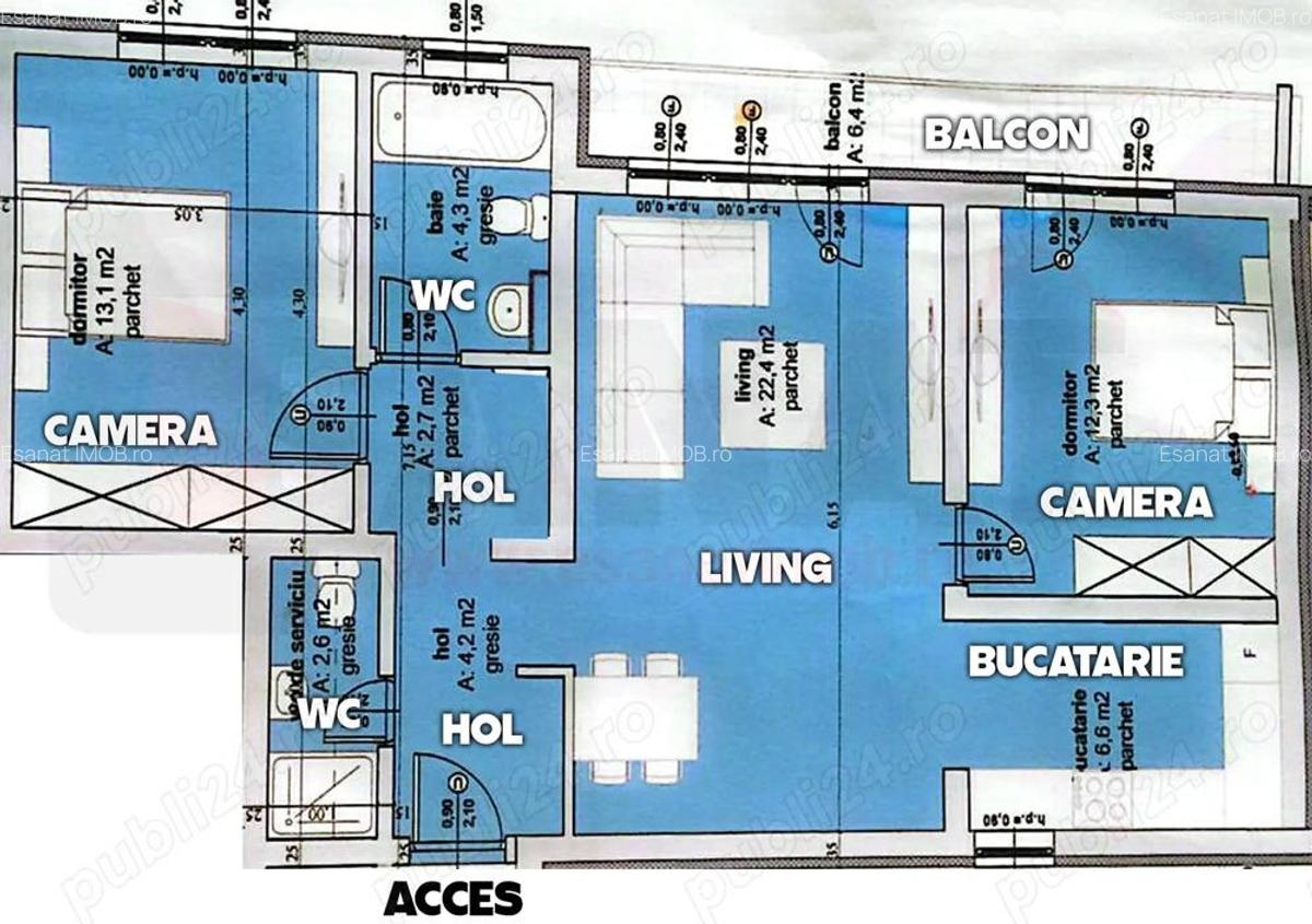Ocazie: Ap. NOU, prima utilizare, 3cam., 2 bai, balcon, parcare |VIDEO - 2