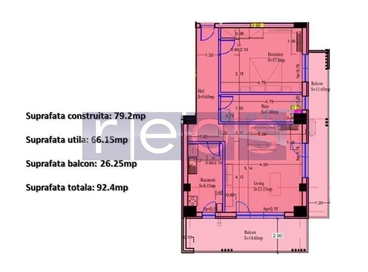 Apartament cu 2 camere în Sisești - 12