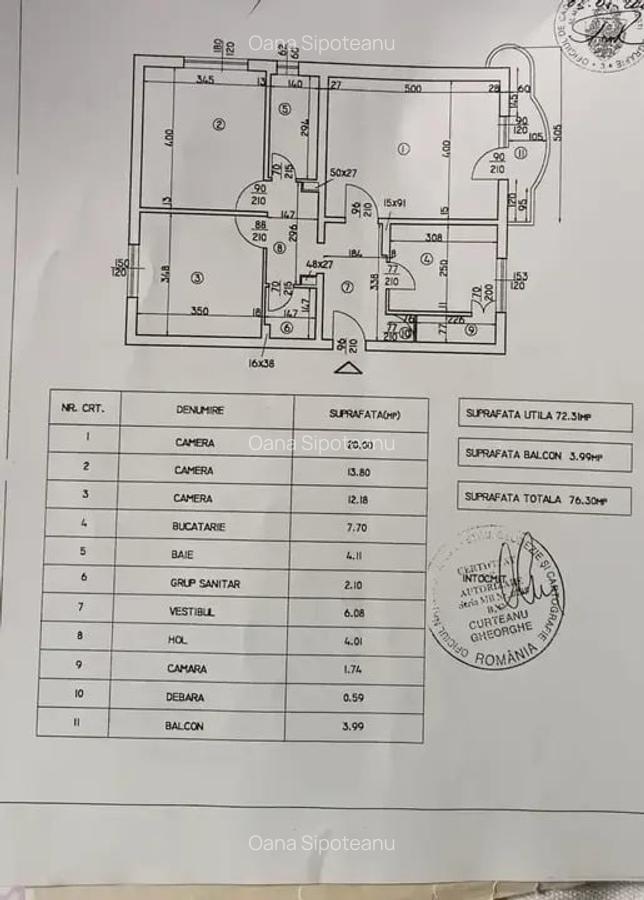 Apartament 3 camere, decomandat, sut 76,30mp, Unirii-Nerva Traian - 8