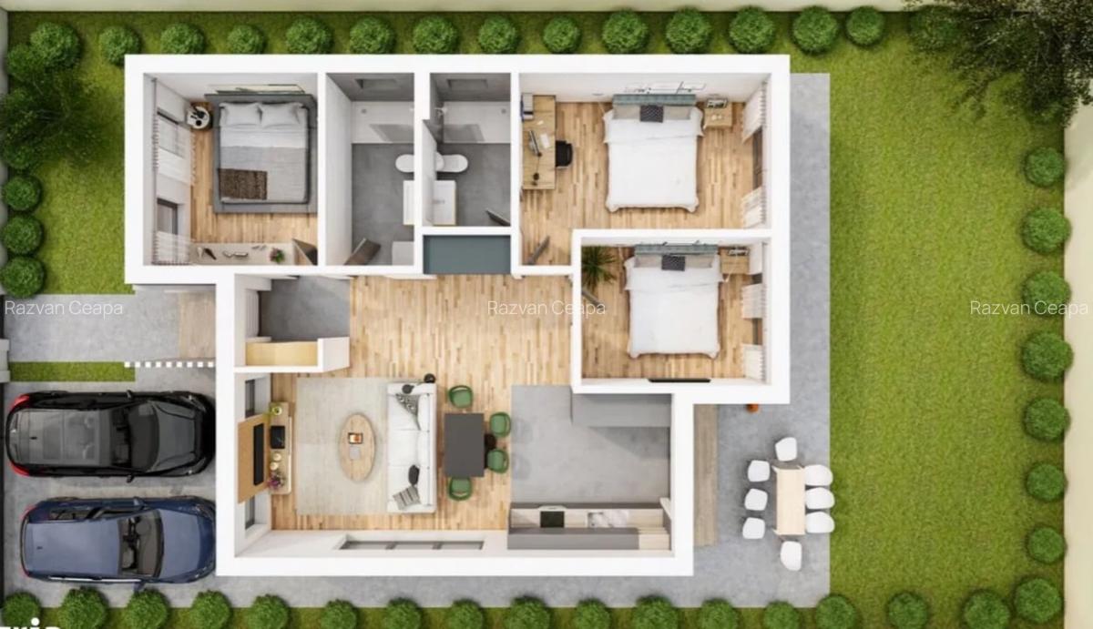 Casa 4 camere 93mp | 0 comision | Tunari Aerocity | mobilat utilat | 250mp teren - 9