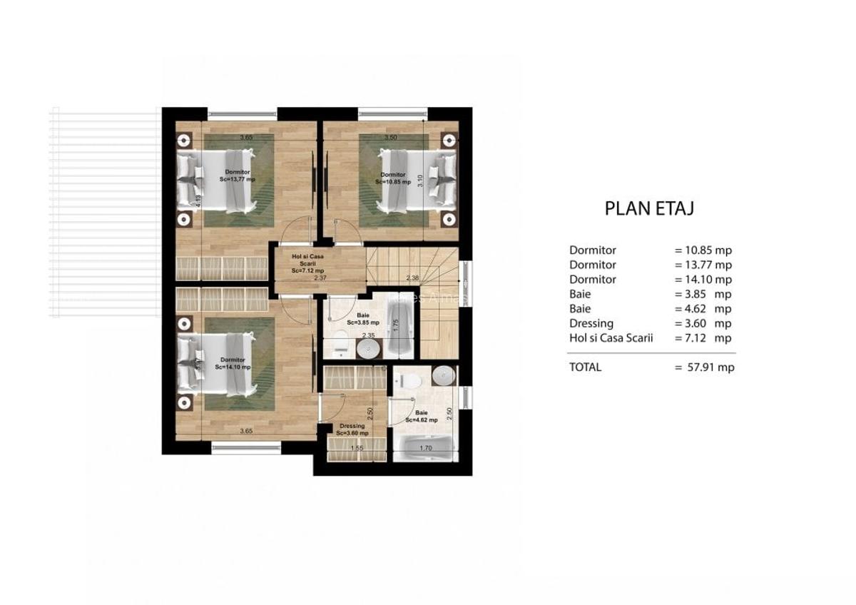 Casa Individuala Parter + Etaj | 340 mp curte | Cernica - Balaceanca - 6
