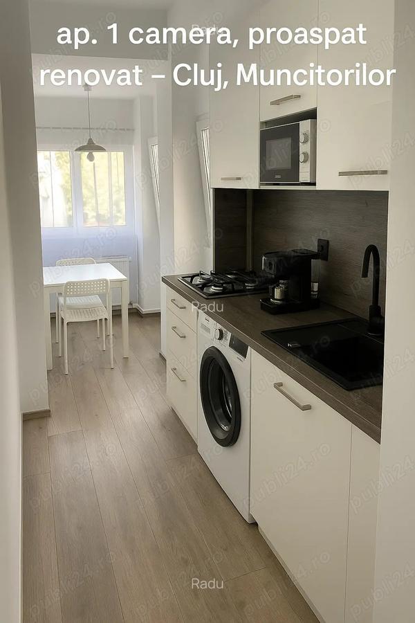 Apartament proaspat renovat 1 camera zona Cipariu (Str Muncitorilor) - 1