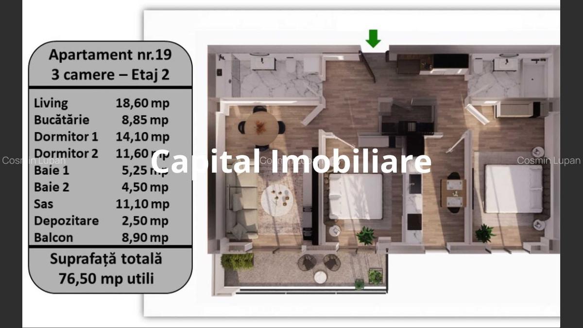 Apartment for sale, 3 Rooms, Brasov, Tractorul - 1
