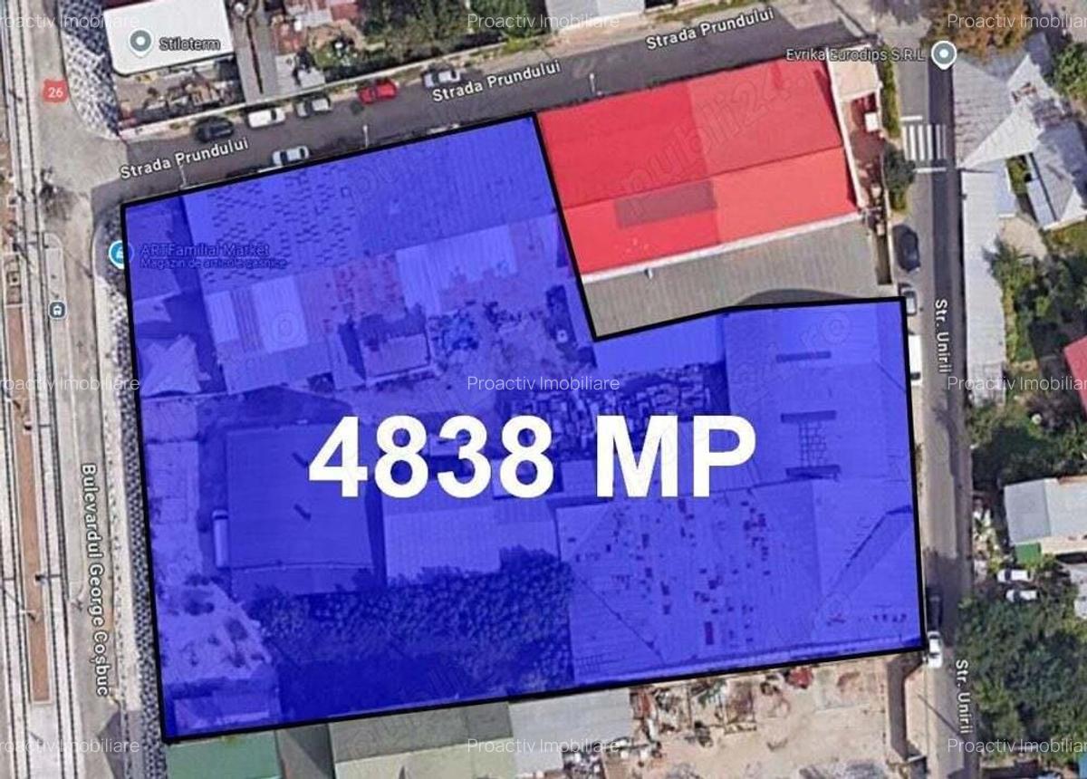 Proprietate ideala pentru ansamblu rezidential comercial, suprafata 4838 mp. - 2
