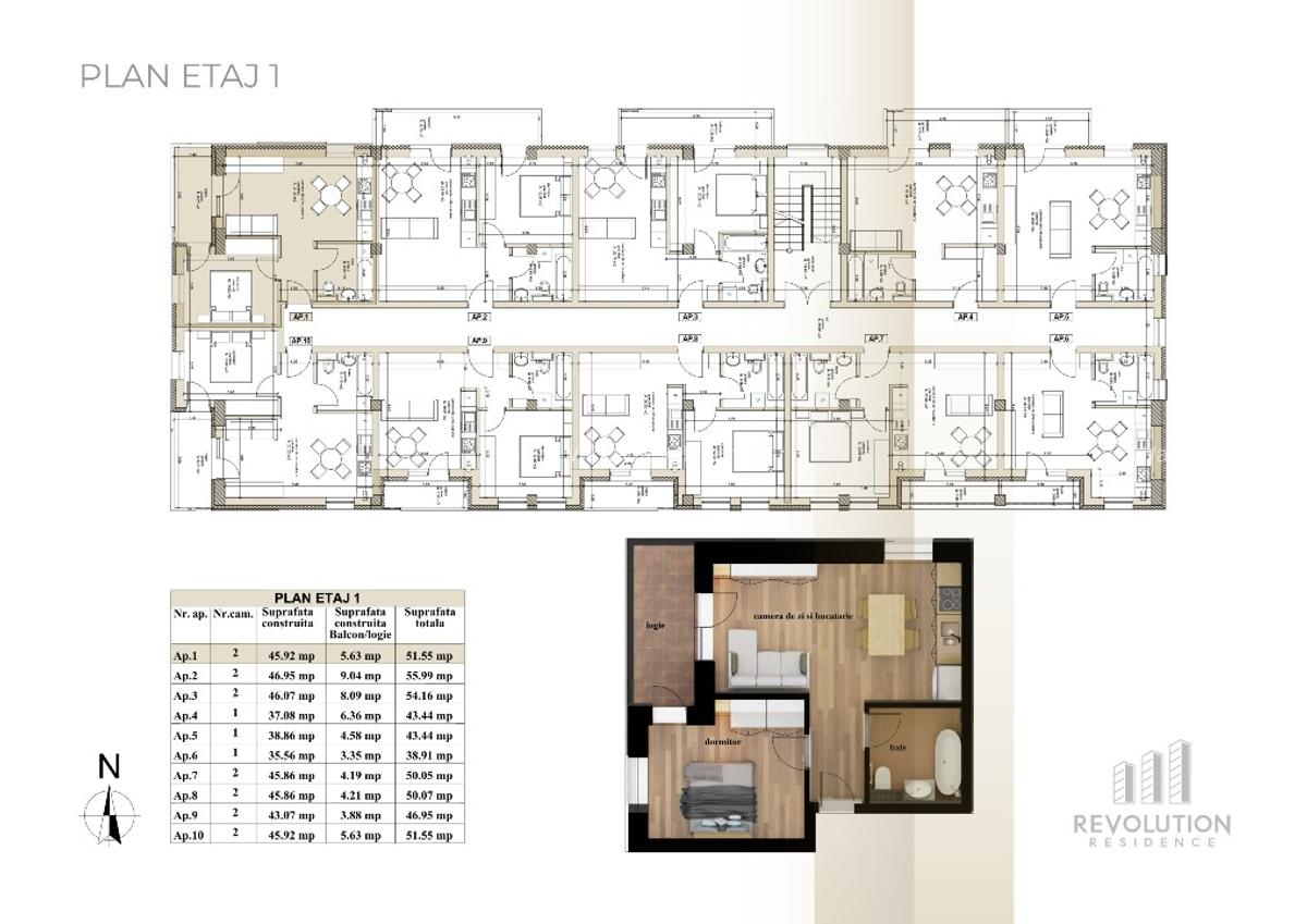 NEW! COMISION 0% - Apartamente cu 2 camere - Oltului 13A, Baia Mare - 6