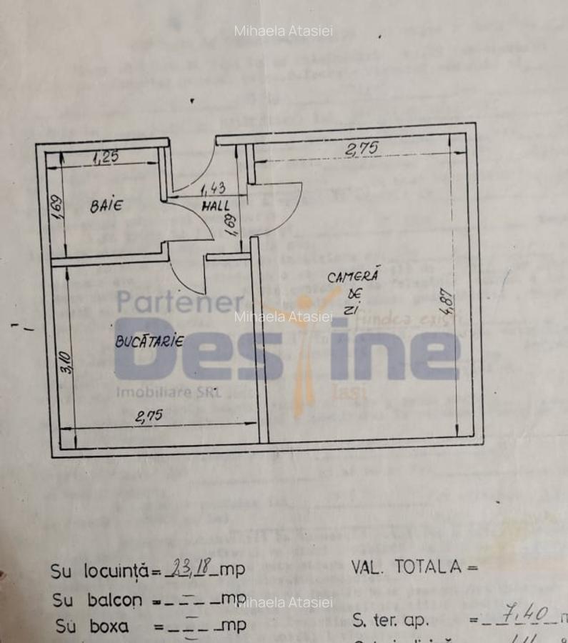 Inchiriere - Garsoniera 23,18mp MOBILATĂ si UTILATĂ - Piata Nicolina - 8
