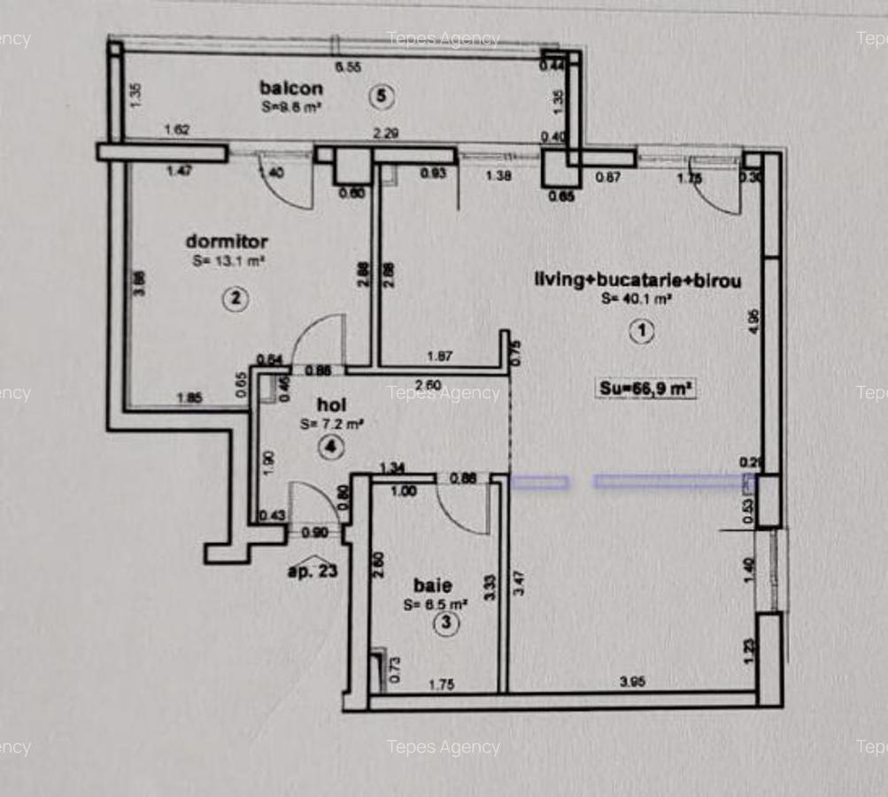 Apartament 3 camere decomandat, bloc nou, et.5/7, 2 lifturi/scara, Timisoara, Aradului, 76,5mp - 2